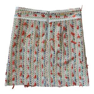 Etcetera Multicolor Tweed Skirt Fully Lined Back Zip Cotton Blend Women's 4